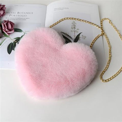 Love Bags For Women Plush Chain Shoulder Bags Valentine's Day Party Bag - GM Traders
