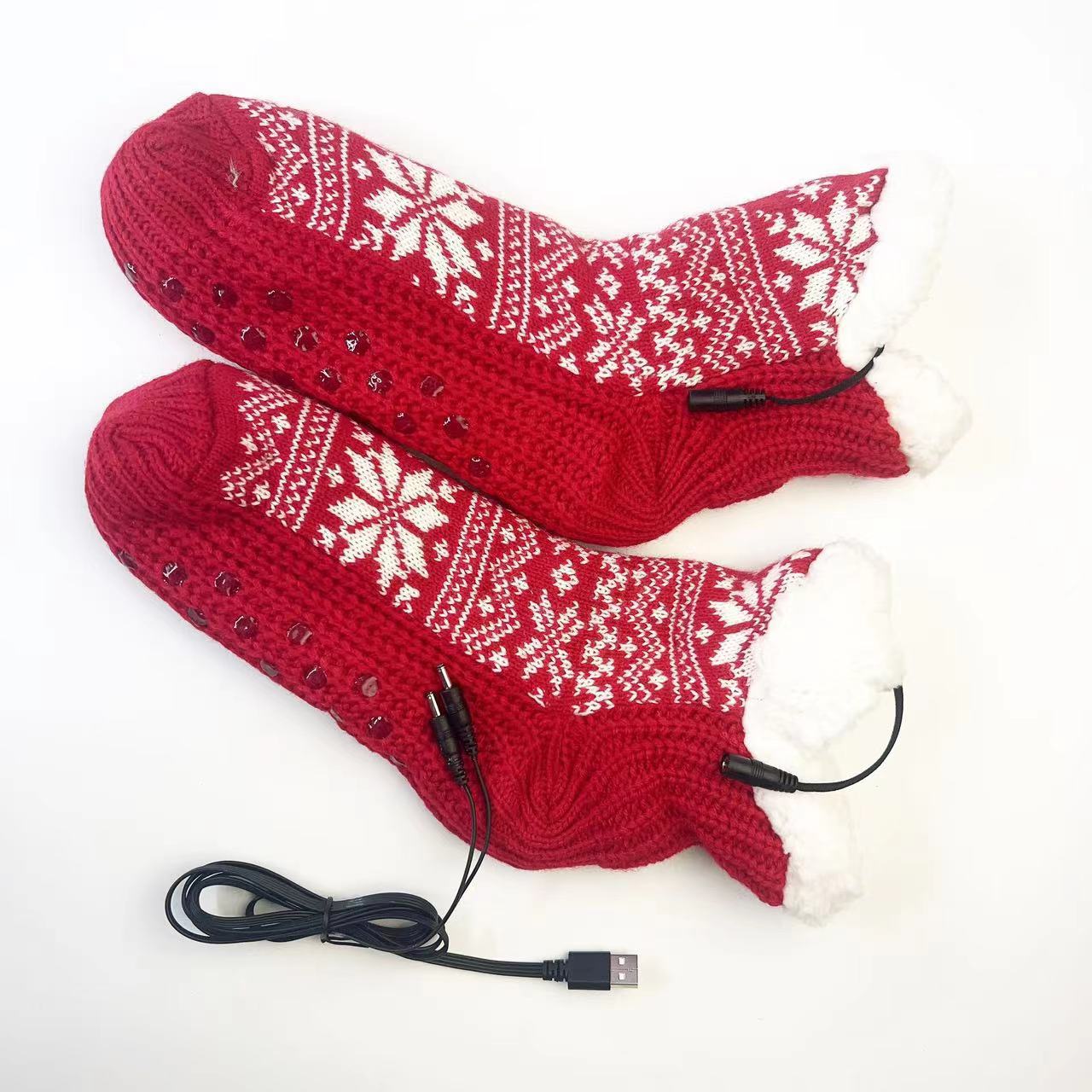 USB Electric Heated Home Socks – Warm Velvet Winter Feet ❄️