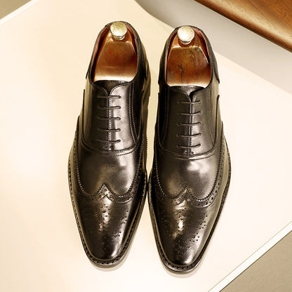 Men's Leather Shoes Shoes Rubber Sole Leather Shoes Oxford Shoes - GM Traders