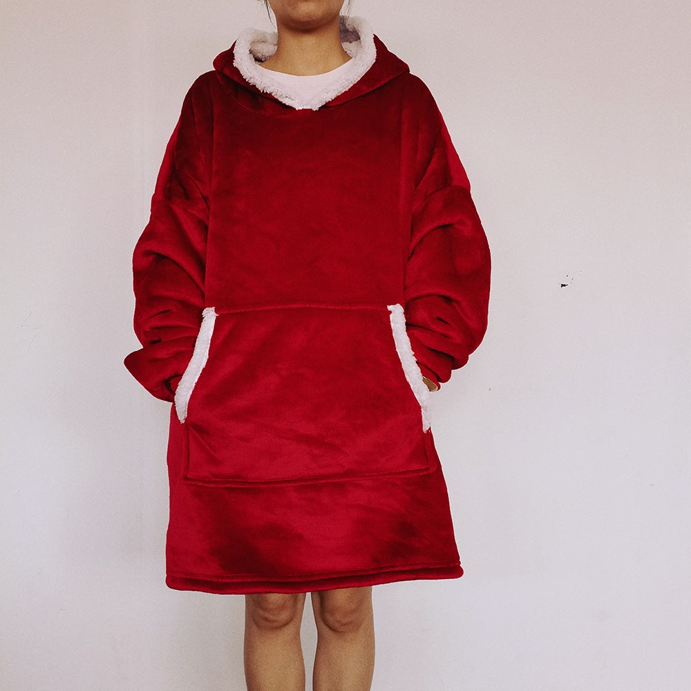 Flannel Lazy Fleece-Lined Thickened Double Layer Pullover Blanket – Home Wear (80×113CM) | Winter