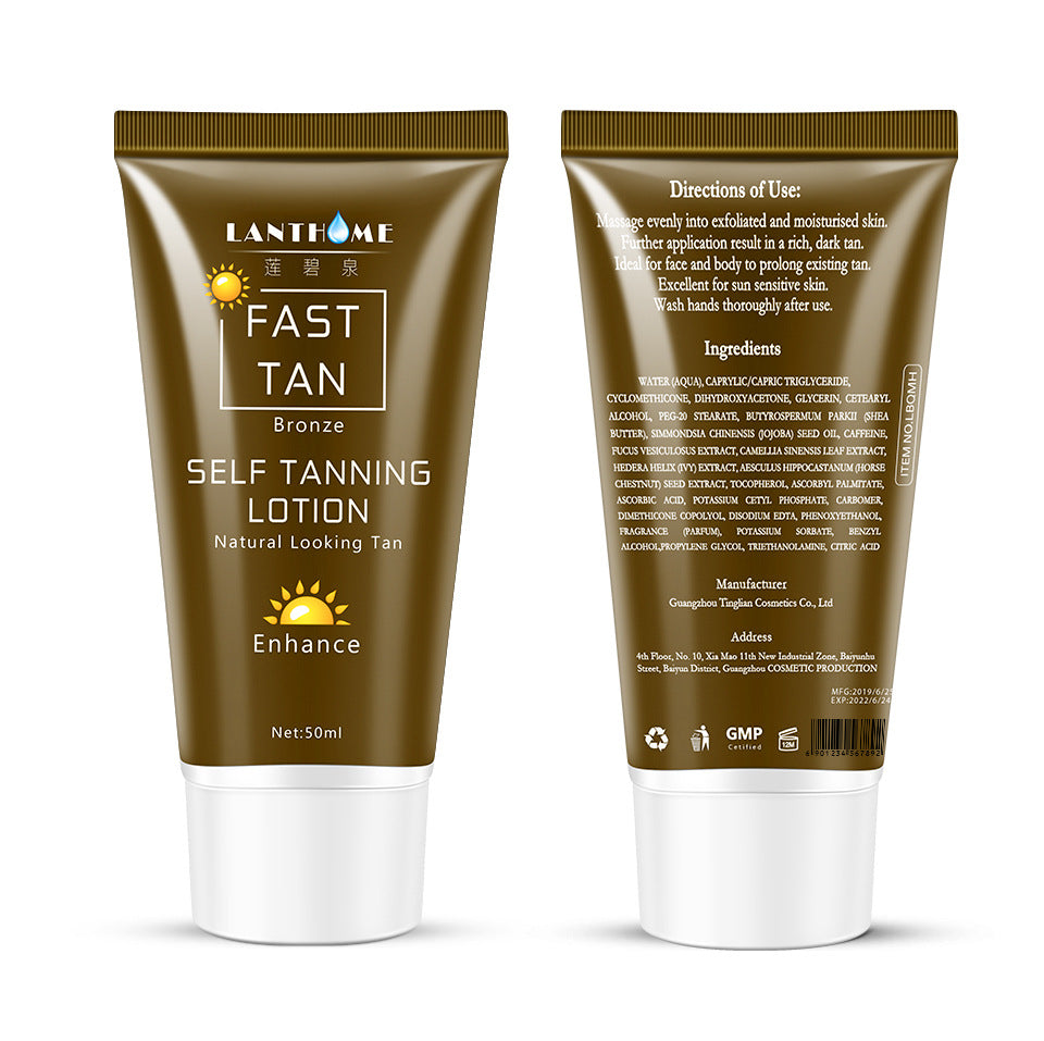 Tanning Body Cream 50ml – Natural Sun-Kissed Glow, Moisturizing Body Lotion for Even Tan | Long-Lasting Tan Enhancer| Skin Care Winter