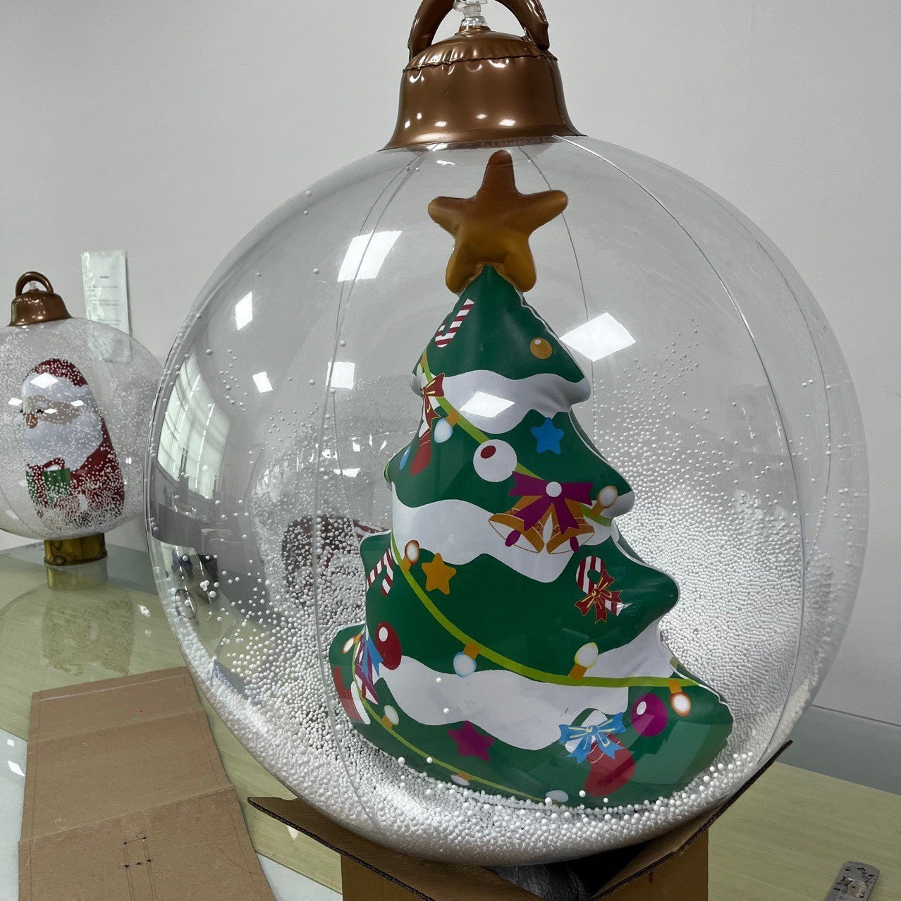 Inflatable Christmas Ball Hanging Crafts – Santa, Tree & Snowman Decorations (60cm)