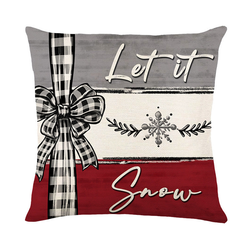 Christmas Cushion Cover Pillowcase – Merry Christmas Home Decoration, Xmas Ornament, Happy New Year Gift 2024