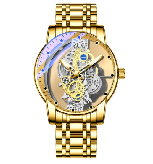 Men Watch Skeleton Automatic Quartz Watch Gold Skeleton Vintage Man Watch Mens Watches Top Brand Luxury - GM Traders