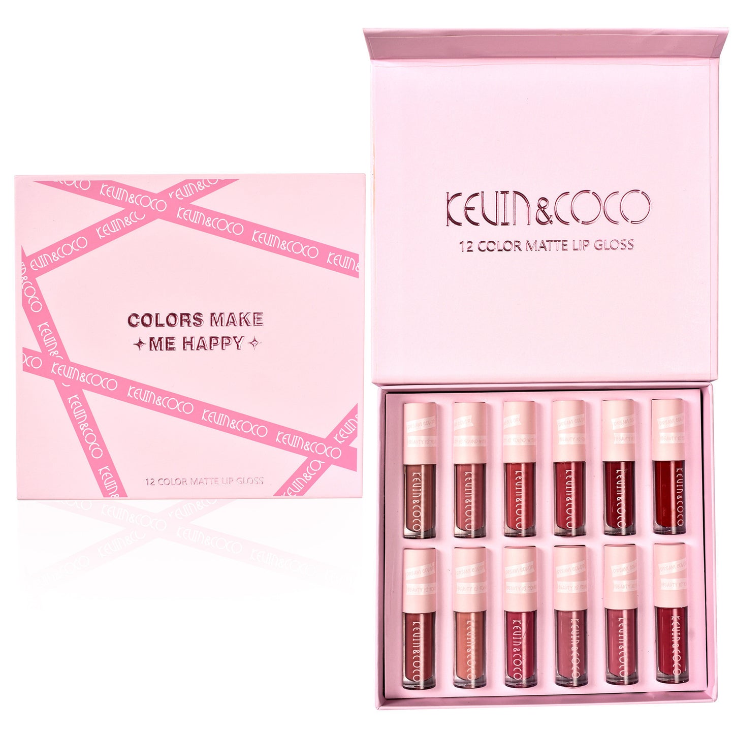 12 Color Lip Gloss Set Waterproof Long Lasting