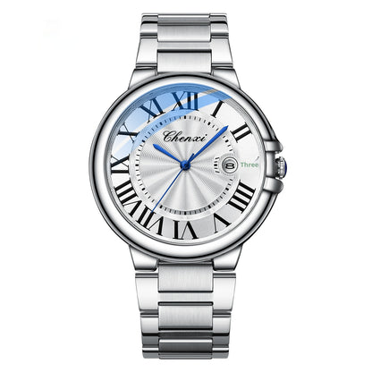 Roman Couple Watches – Steel Band, Waterproof & Luminous Classic Design” ⌚✨ - GM Traders