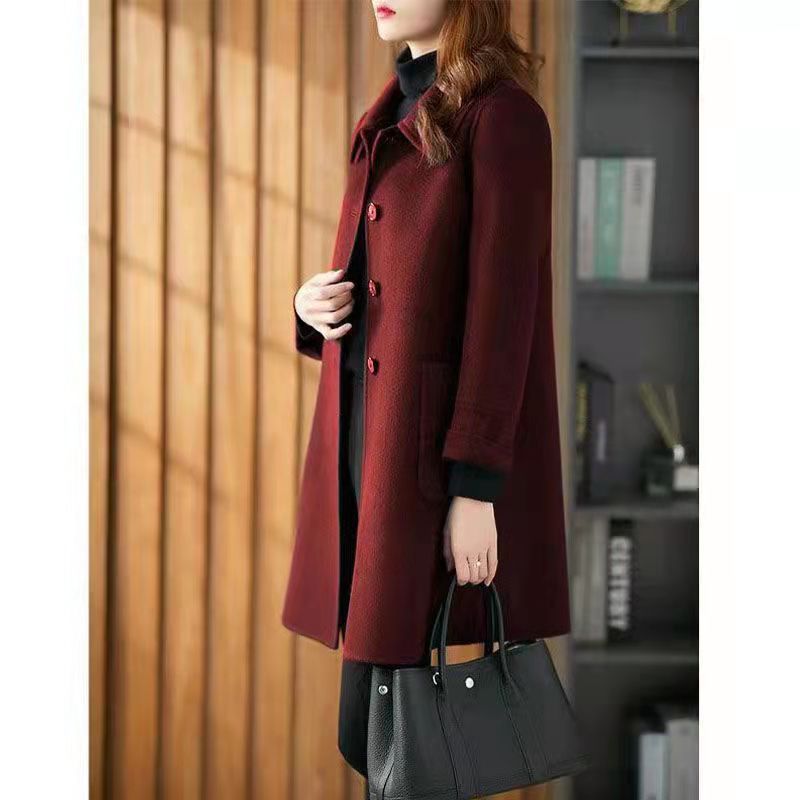 New Loose Slim Fashionable Anti-aging Double-faced Wool Coat | Winter