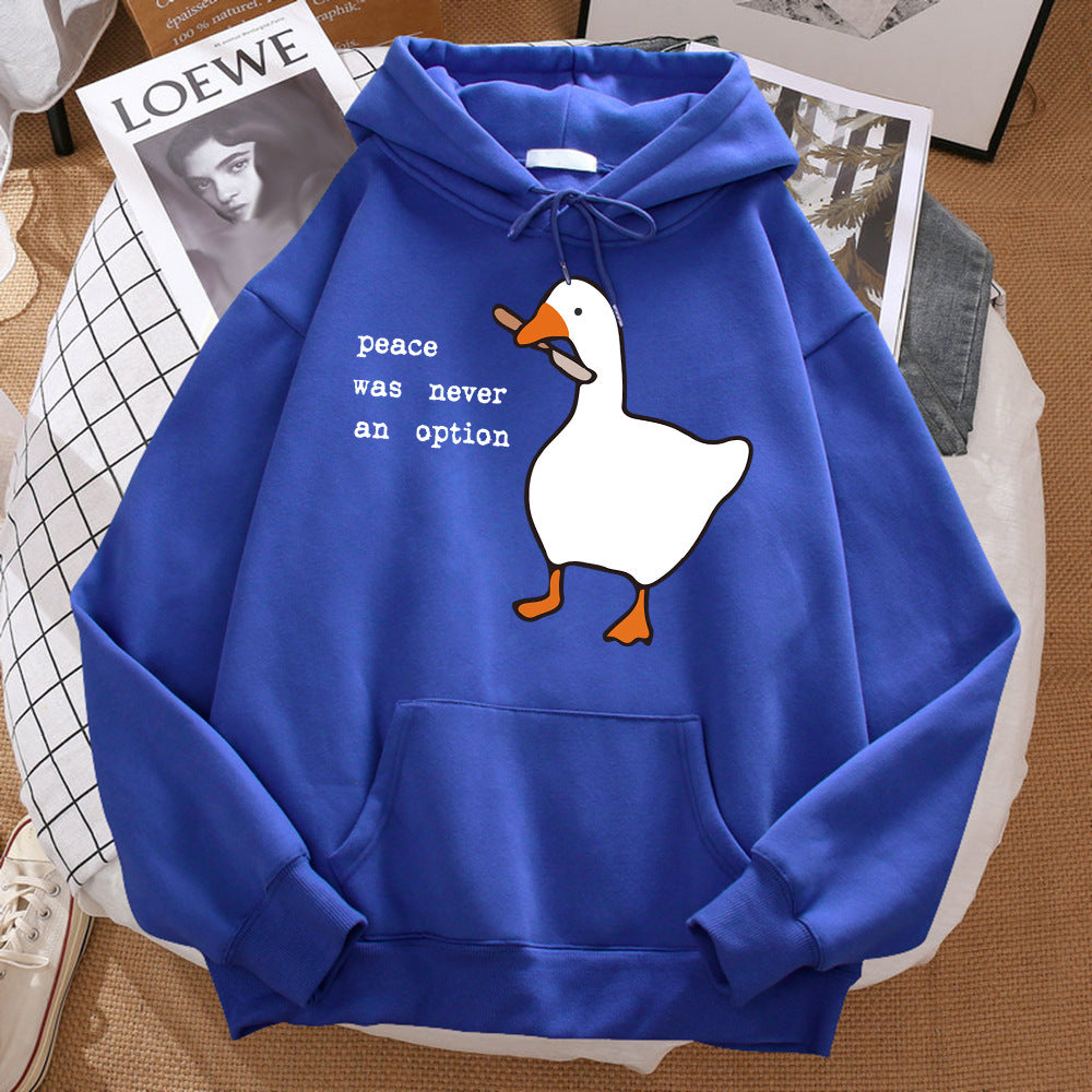 Street Style Print Sweatshirt – Loose Hoodie for Spring & Autumn Casual Wear