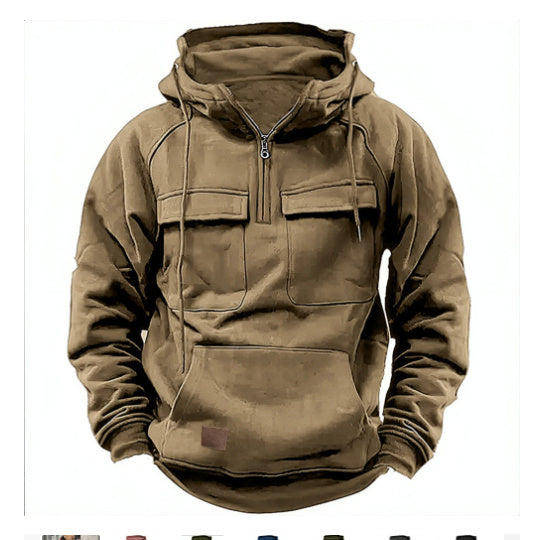 Men’s Zip-Up Hoodie – Casual Drawstring Sweatshirt with Pocket | Sports & Daily Wear | Winter