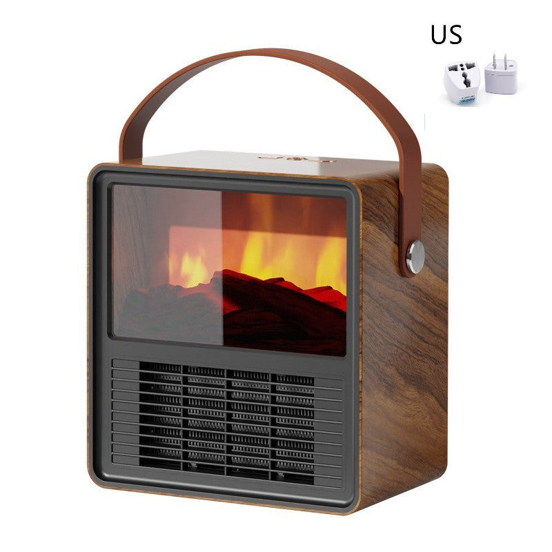 Household Small Wood Grain Electric Heater | Winter