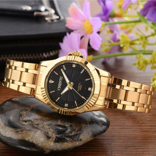 “Men’s & Women's Luxury Gold Watch – Stainless Steel Dress Timepiece” ⌚✨ - GM Traders
