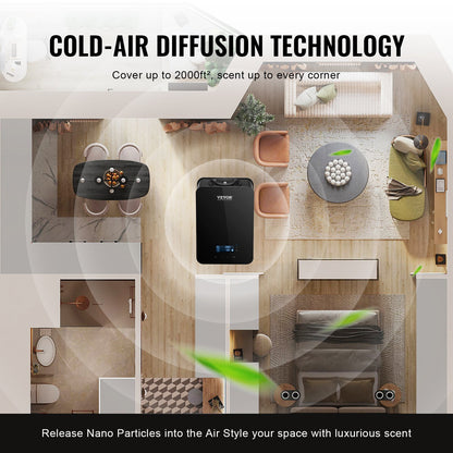 VEVOR Smart HVAC Scent Diffuser – 180ML Cold Air Essential Oil Machine for Home, Office & Spa” 🌿✨ - GM Traders