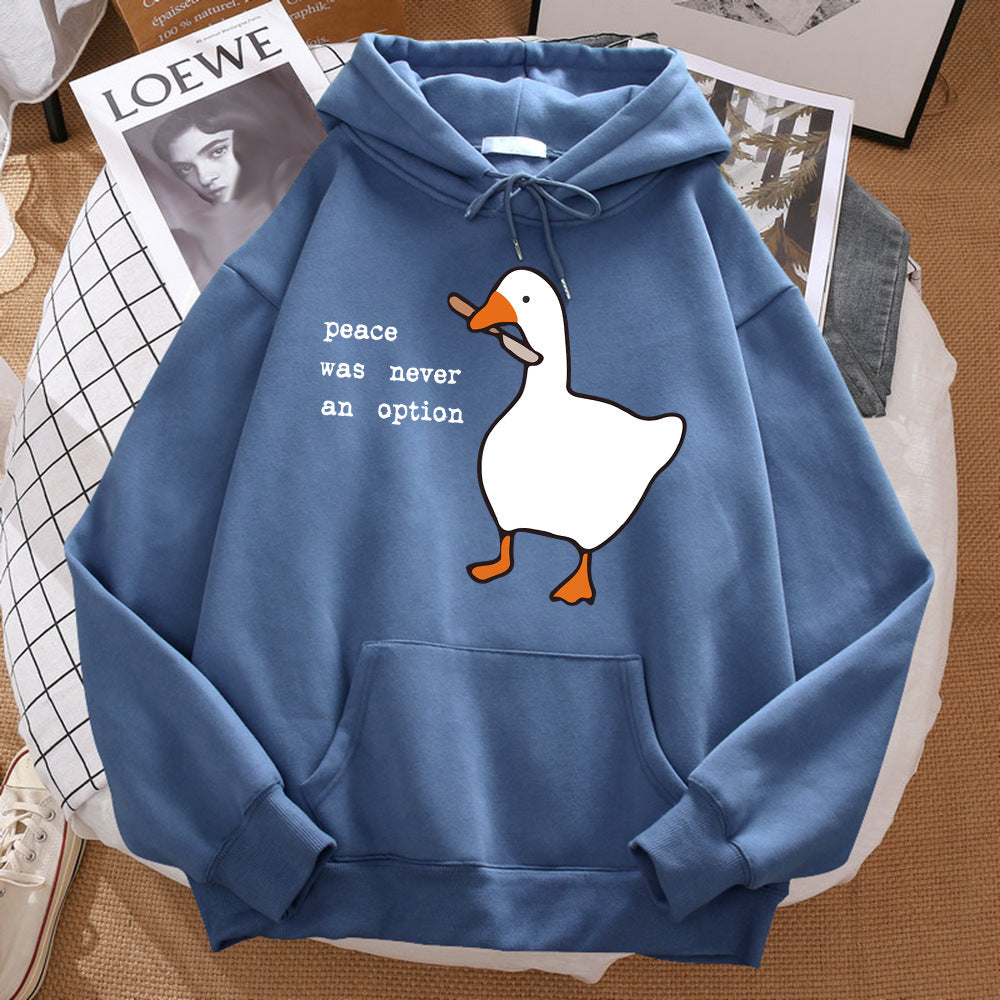 Street Style Print Sweatshirt – Loose Hoodie for Spring & Autumn Casual Wear