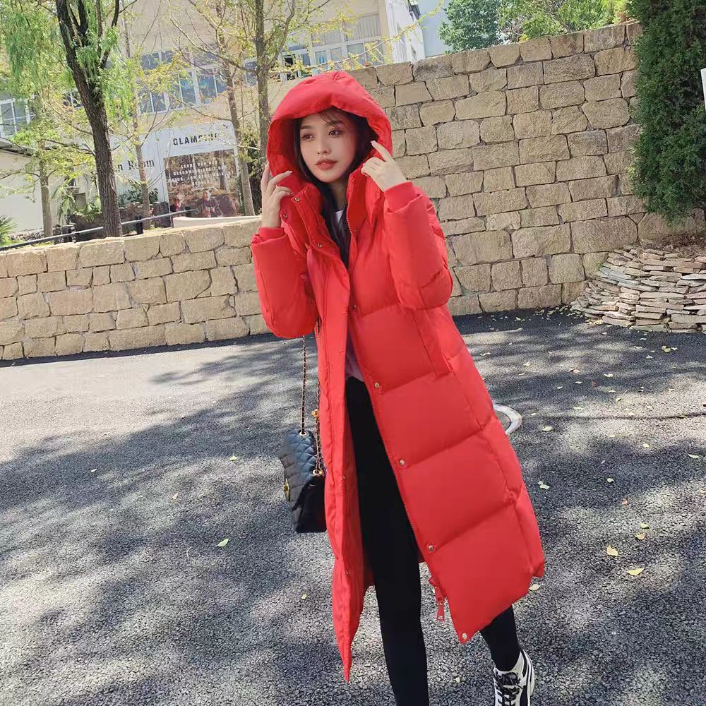 Petite Women’s Long Down Jacket – Loose Fit Lightweight Winter Coat