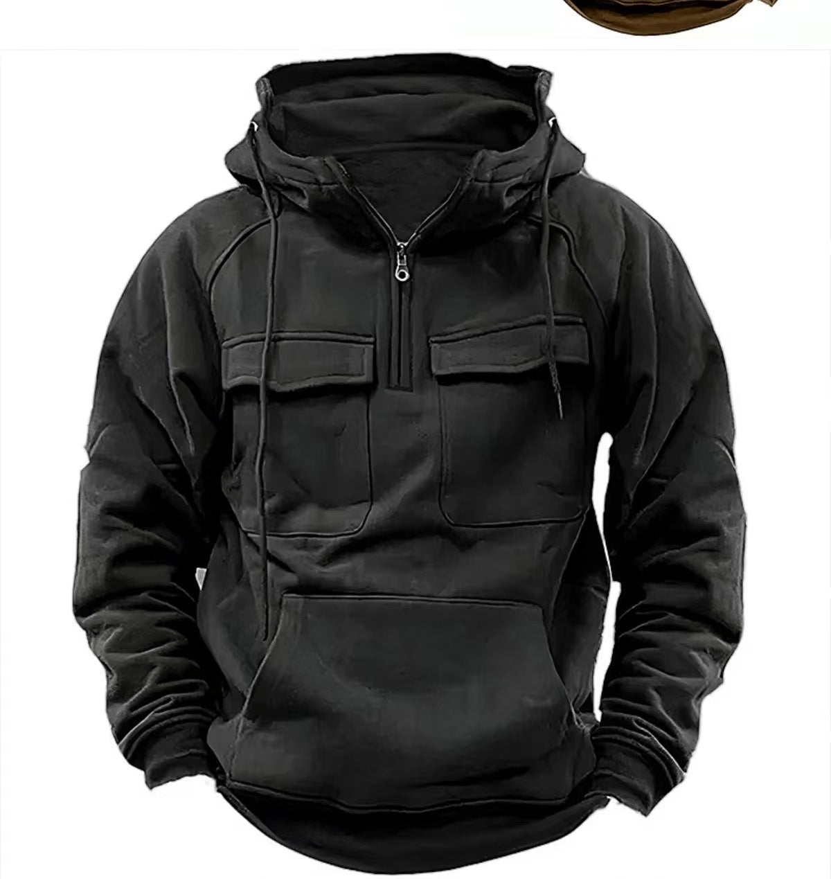 Men’s Zip-Up Hoodie – Casual Drawstring Sweatshirt with Pocket | Sports & Daily Wear | Winter