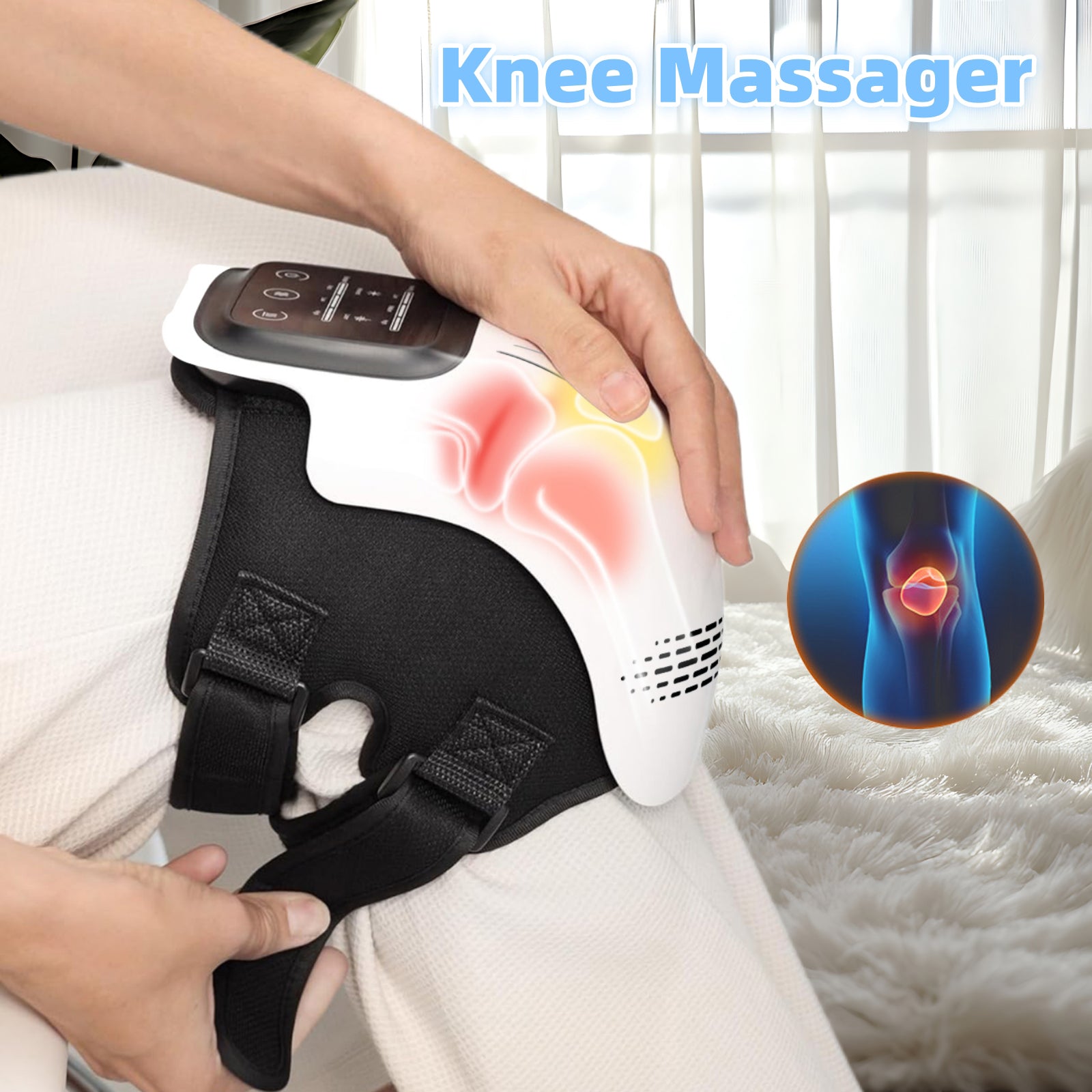 Electric Intelligent Knee Massager – Infrared Heating & Vibration Relief ️ | Winter