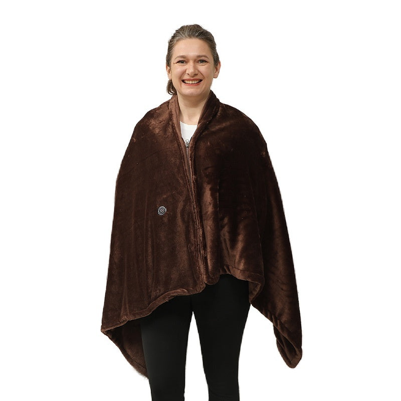 Warm Electric Heated Shawl – Cold-proof Fleece-lined Blanket ❄️