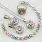 Women's Gem Pendant Earrings Item Four-piece Ring Set Pack - GM Traders