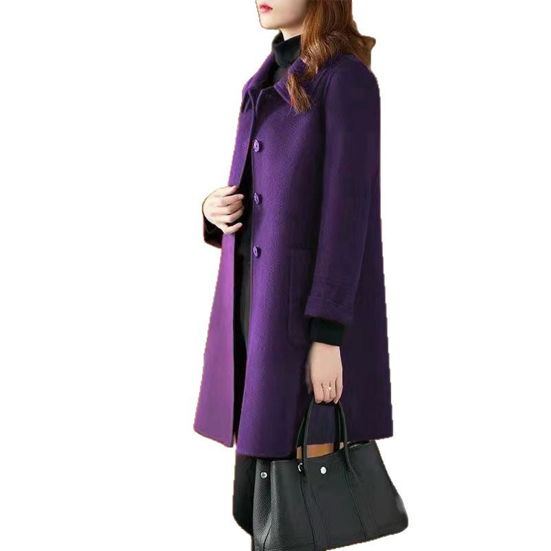 New Loose Slim Fashionable Anti-aging Double-faced Wool Coat | Winter