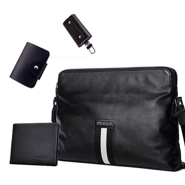 Wear-resistant Leather Men's Messenger Business Bags - GM Traders