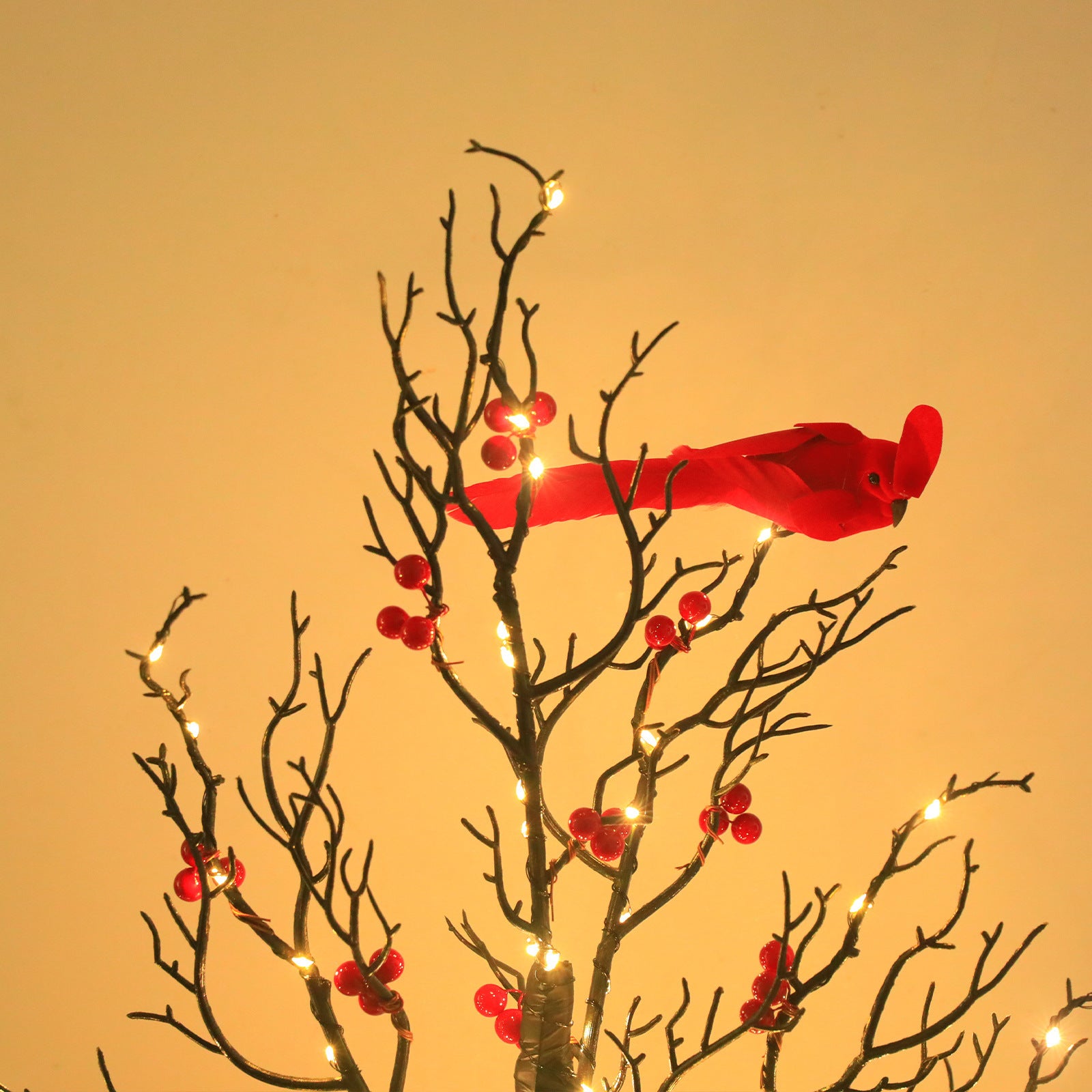 Luminous Red Bird Winding Tree Lamp – LED Decorative Holiday Atmosphere Light for Home & Bedroom