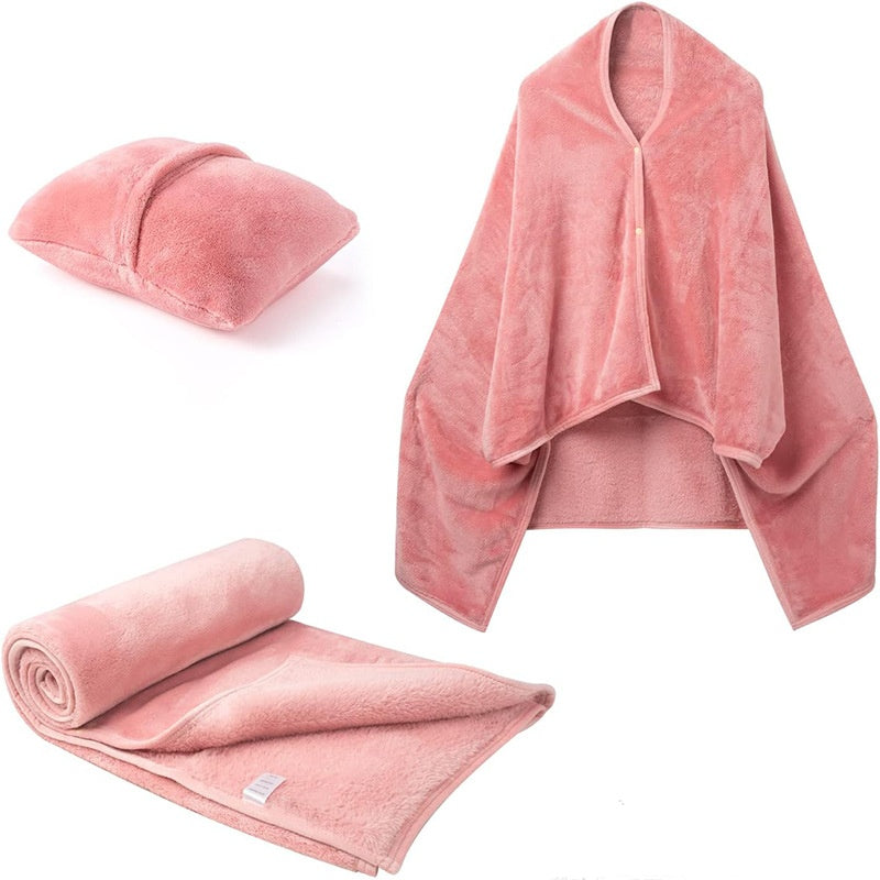 Two-in-One Folding Travel Rug & Cushion Blanket – Multifunctional Portable Blanket | Winter