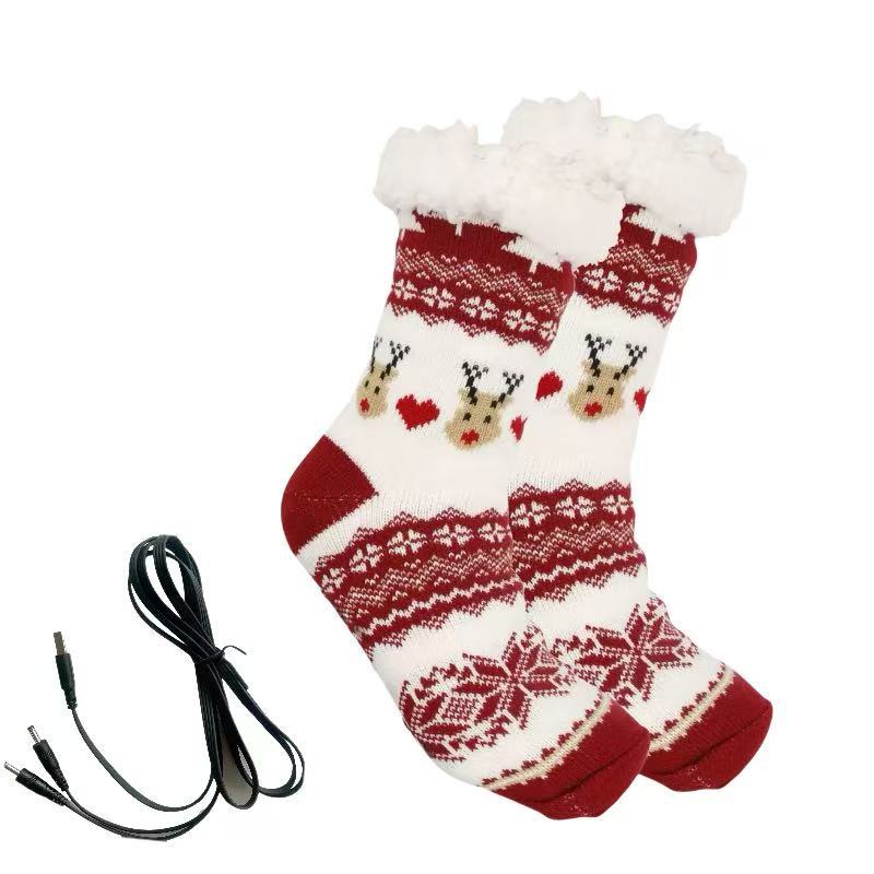 USB Electric Heated Room Socks – Warm Thick Winter Socks ❄️