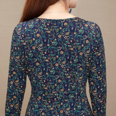 Dress Mother Dress Big Swing Dress Noble Long Skirt Women - GM Traders