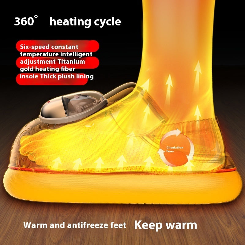 Electrothermal Rechargeable Heated Shoes – Warm Cotton Winter Footwear ❄️