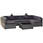 “7-Piece Wicker Patio Set – Outdoor Sectional Sofa with Cushions & Glass Table (Gray)” 🛋️✨ - GM Traders
