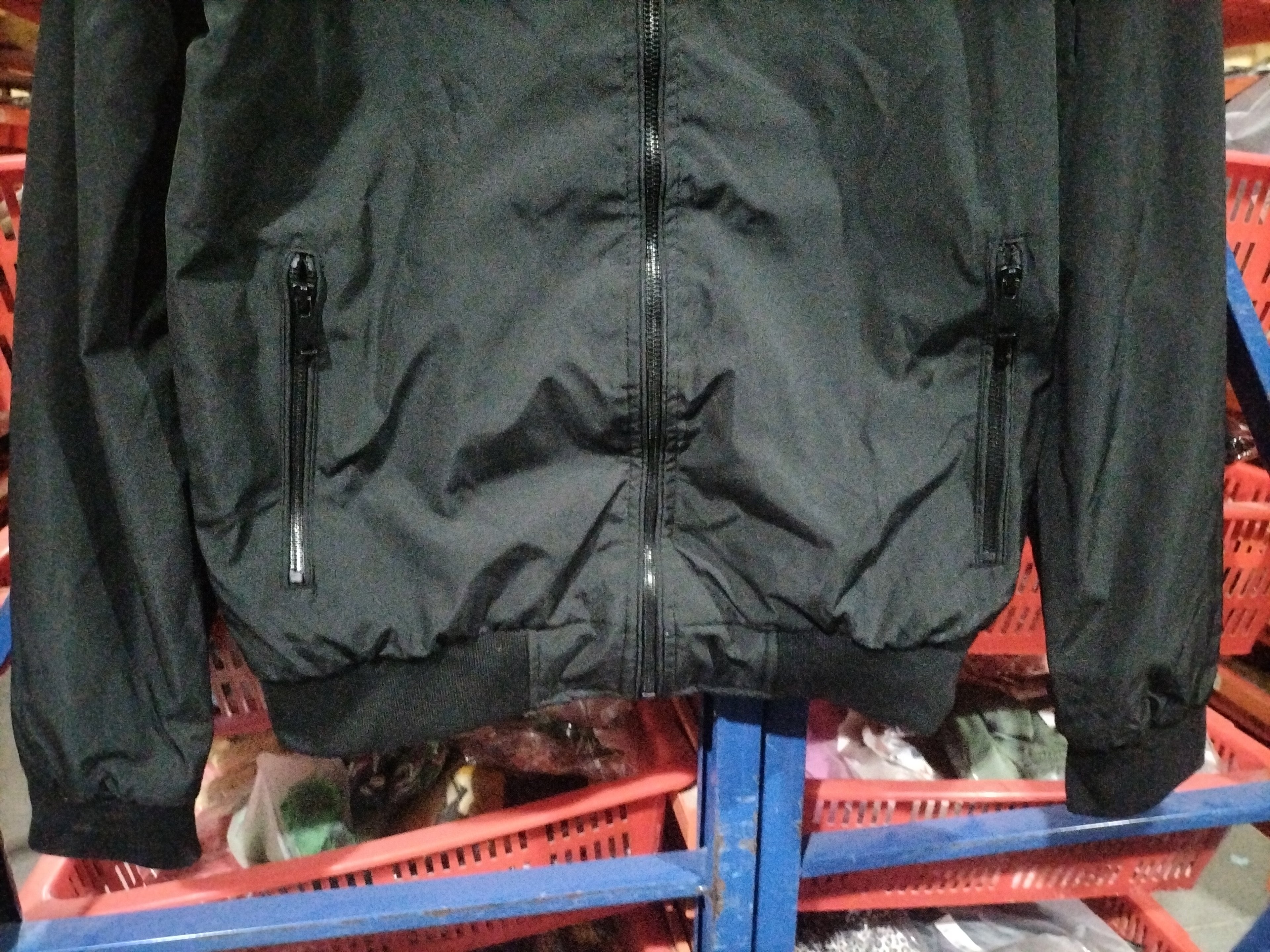 Men’s Casual Solid Zip-Up Jacket – Stand Collar Long Sleeve Outerwear with Pockets