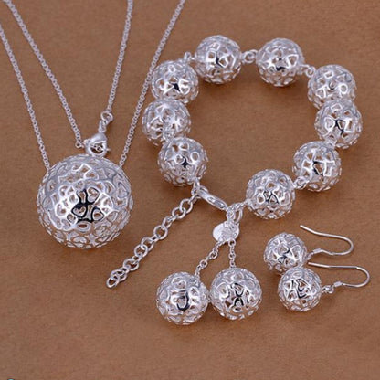 Exquisite Jewelry Silver-plated Three-dimensional Ball Pendant Jewelry - GM Traders