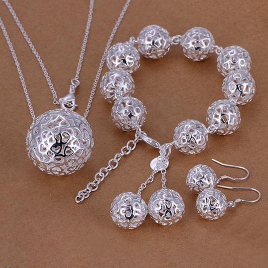 Exquisite Jewelry Silver-plated Three-dimensional Ball Pendant Jewelry - GM Traders