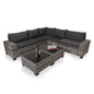 7-Piece Outdoor Patio Set – Wicker Rattan Sofa with Glass Tables & Cushions🛋️✨ - GM Traders