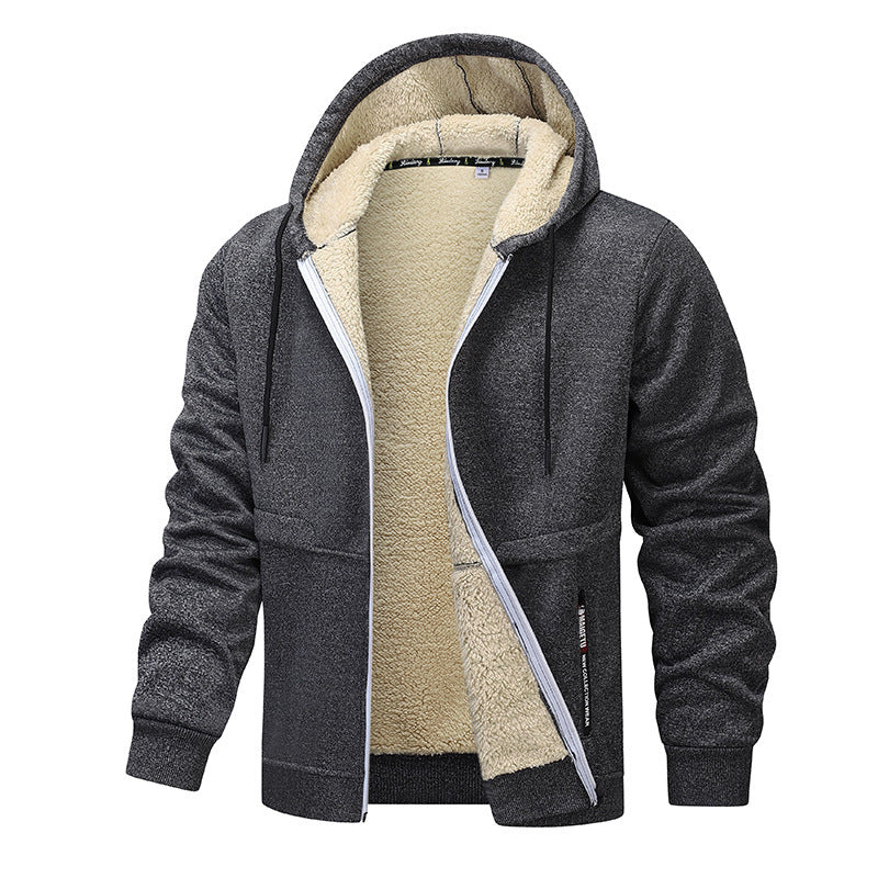 Men’s Thickened Lambswool Coat Sweatshirt – Fashion Warm Winter Pullover