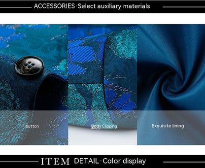 Men’s Jacquard Suit – Formal Wear for Wedding, Best Man & MC - GM Traders