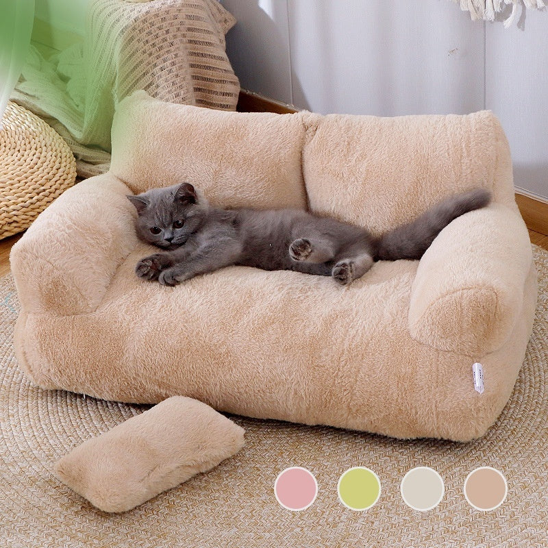 Luxury Cat & Dog Bed – Winter Warm Plush Nest ️❄️