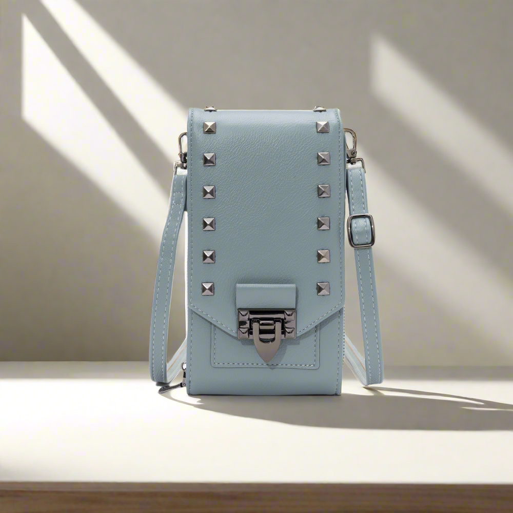 Rivet Design Shoulder Bags Mobile Phone Handbag Solid Color Crossbody Bags Women - GM Traders