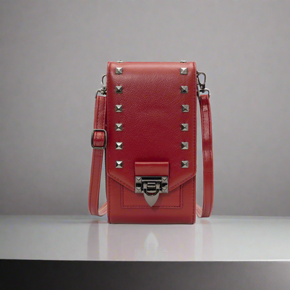 Rivet Design Shoulder Bags Mobile Phone Handbag Solid Color Crossbody Bags Women - GM Traders