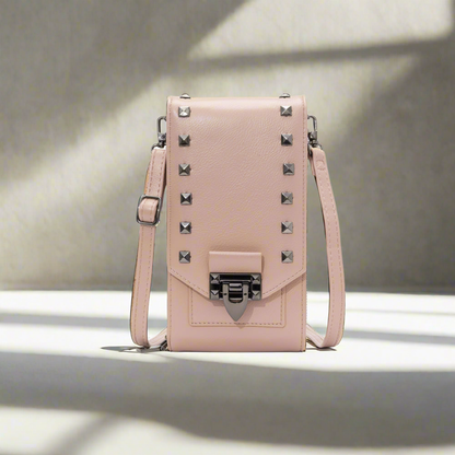 Rivet Design Shoulder Bags Mobile Phone Handbag Solid Color Crossbody Bags Women - GM Traders