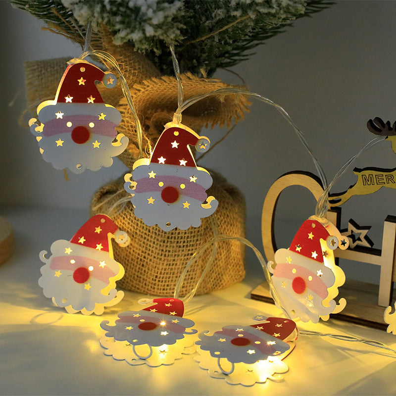 Christmas LED String Lights – Santa Claus, Elk & Snowman Ornaments for Home, Tree & Party Decoration