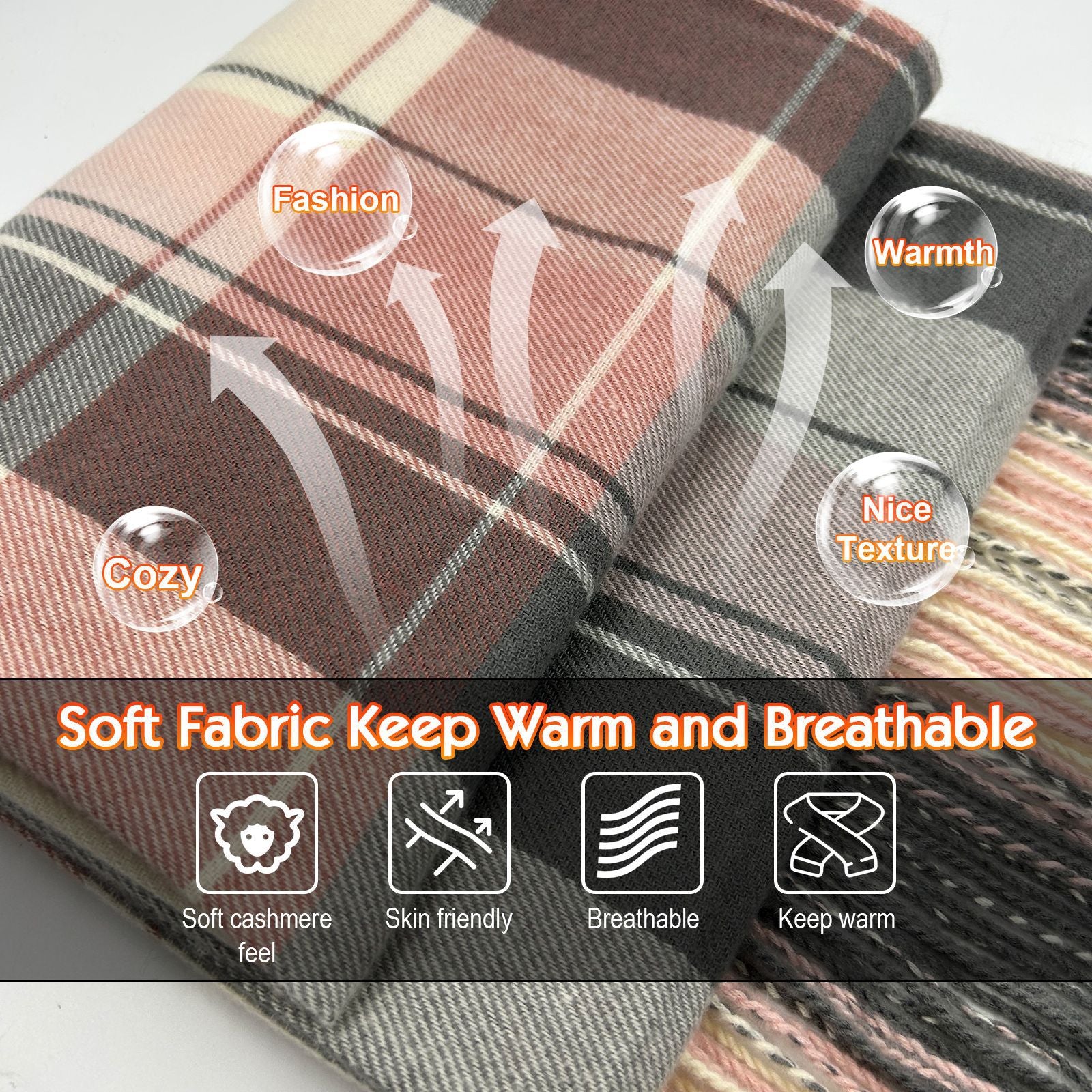 Winter USB Electric Heating Scarf – Warm & Cozy Cold Protection Shawl