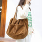Ins Corduroy Shoulder Bags Drawstring Multi-pocket Handbag Women Underarm Bags - GM Traders