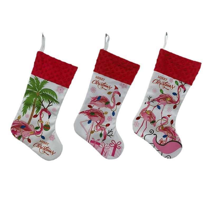 Flamingo Christmas Stockings – Holiday Decoration Pendant for Xmas Home & Office