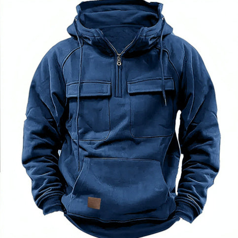 Men’s Zip-Up Hoodie – Casual Drawstring Sweatshirt with Pocket | Sports & Daily Wear | Winter