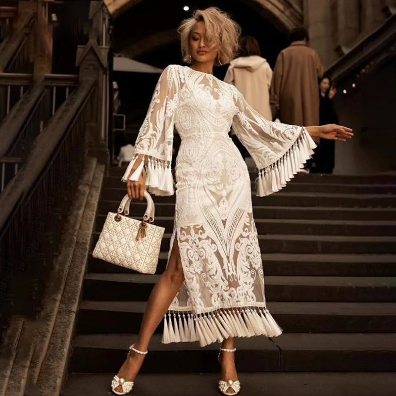 Women Dress Long Dress Skirt Lace Dress Long Skirt - GM Traders
