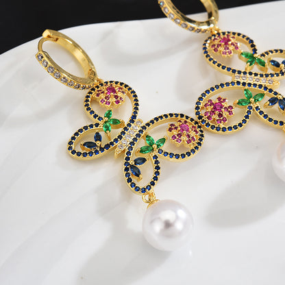 French Style Elegant Bow Colorful Earrings Fashion Jewelry