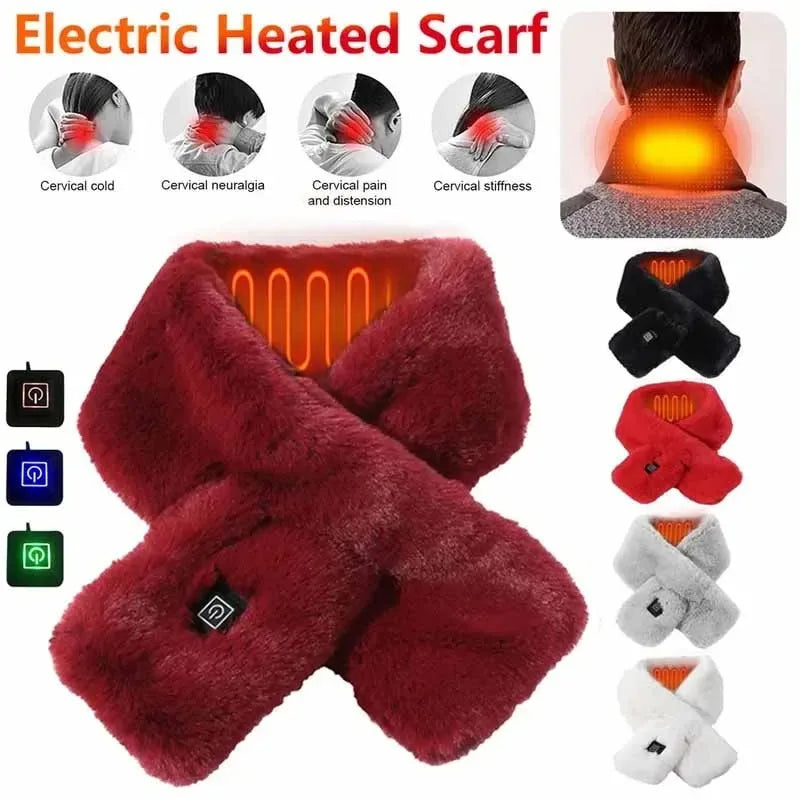 USB Electric Heated Scarf – 3-gear Neck Warmer for Men & Women ❄️