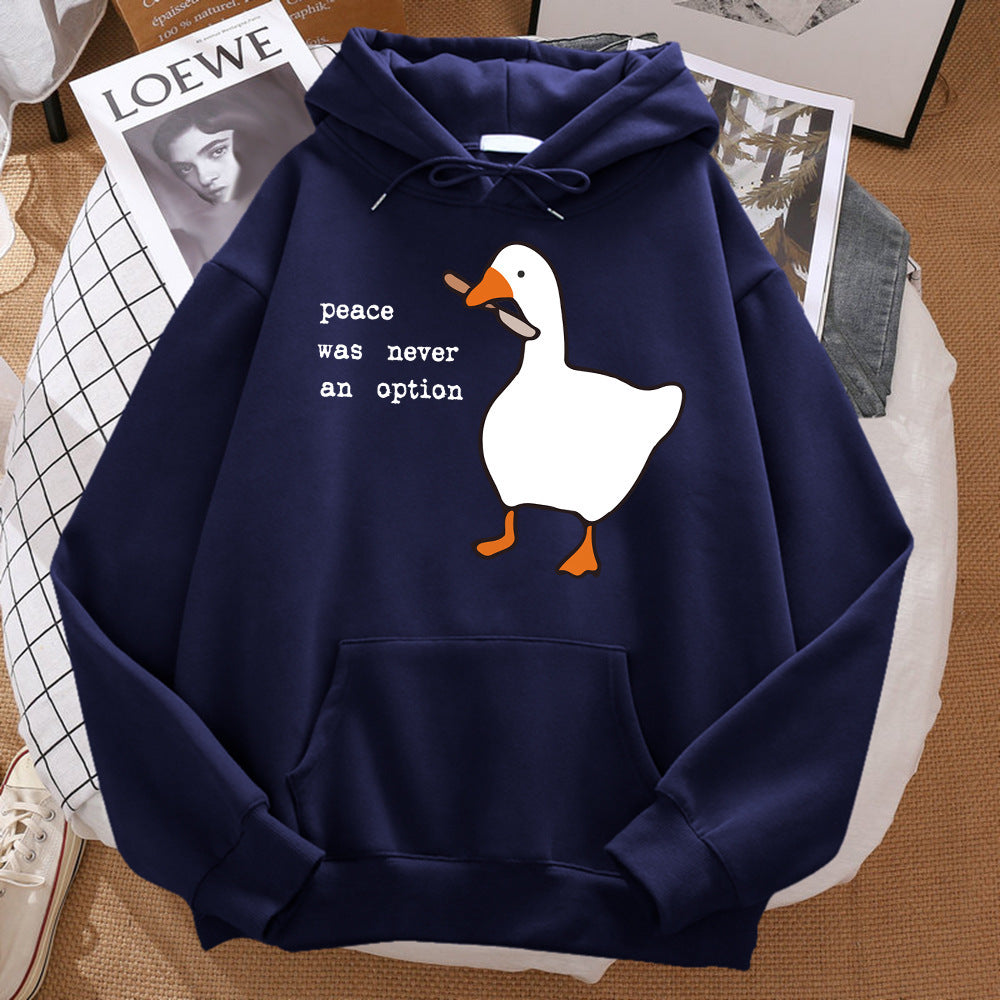 Street Style Print Sweatshirt – Loose Hoodie for Spring & Autumn Casual Wear