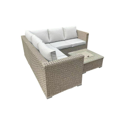 Patio Furniture Set, Waterproof Outdoor Furniture With Coffee Table,3 Seater For Porch Balcony, Brown - GM Traders